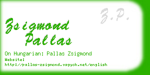 zsigmond pallas business card